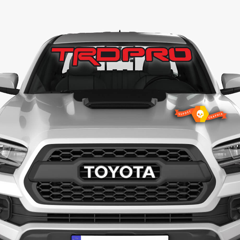 2 Colors TOYOTA TRD PRO WINDSHIELD Sticker Decal Suv Truck