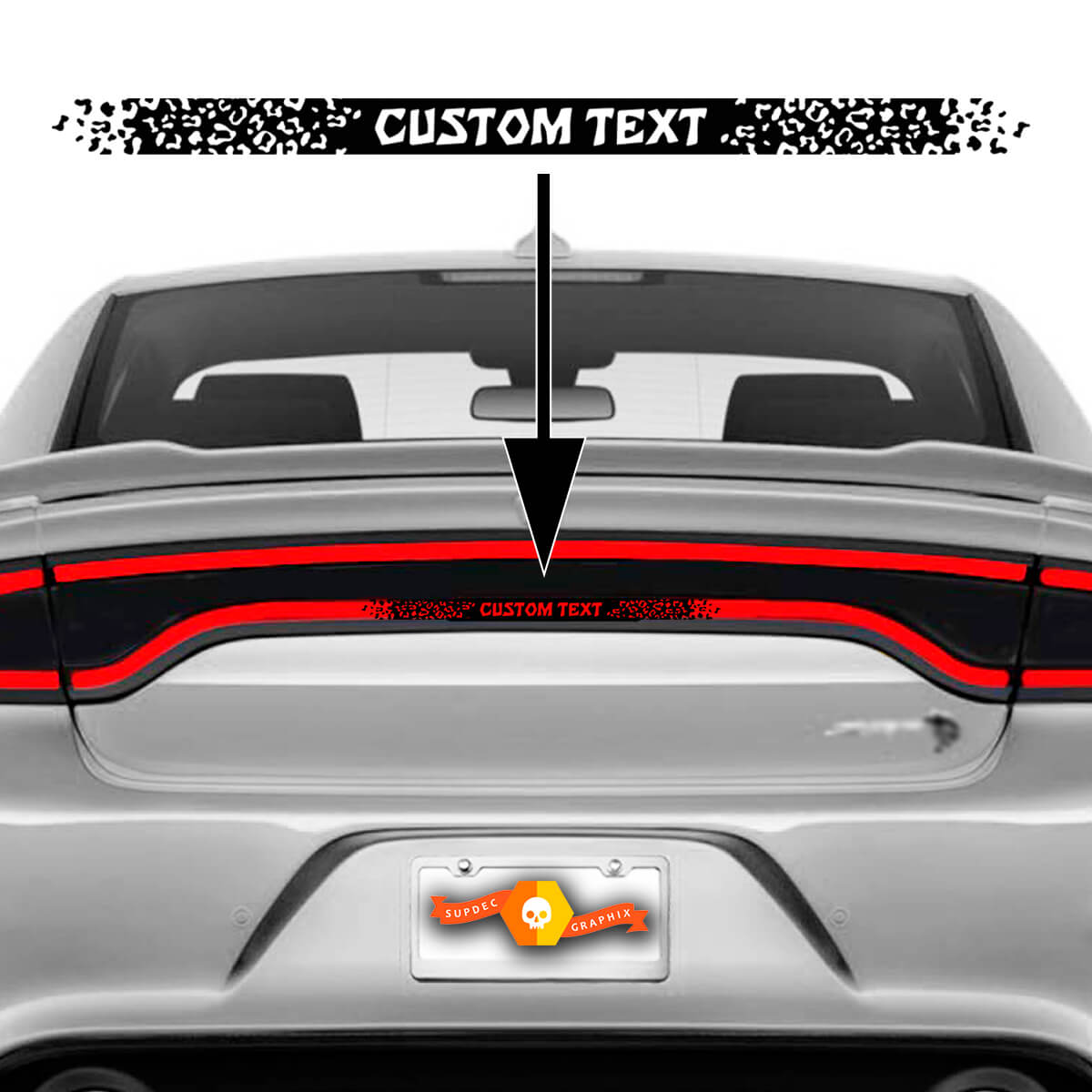 Dodge Charger Custom Text Taillight Accent Sticker Decal 2015-2022+   2023+ Charger Tail Lights lamp Sticker Decal 