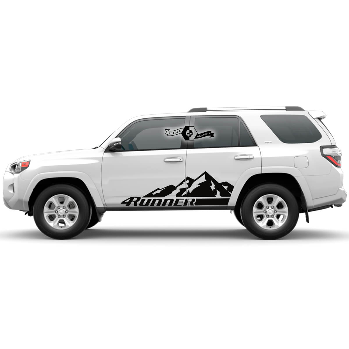 Pair 4Runner 2023 Side Doors Vinyl Mountains Decals Rocker Panel Stickers for Toyota 4Runner