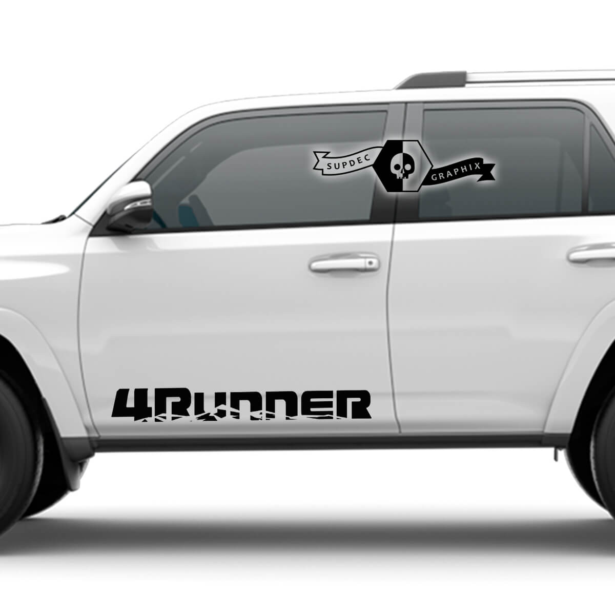 Pair 4Runner 2023 Side Vinyl Mountains Decals Stickers for Toyota 4Runner logo