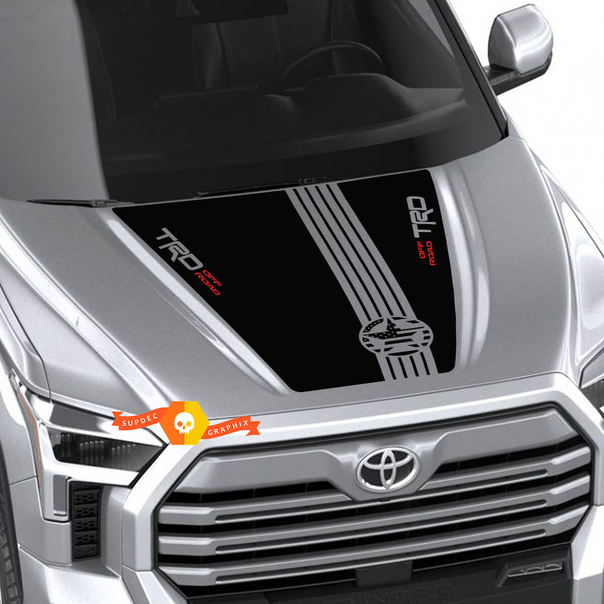 New Toyota Tundra 2022 Hood TRD SR5 Military Star Wrap Decal Sticker Graphics SupDec Design