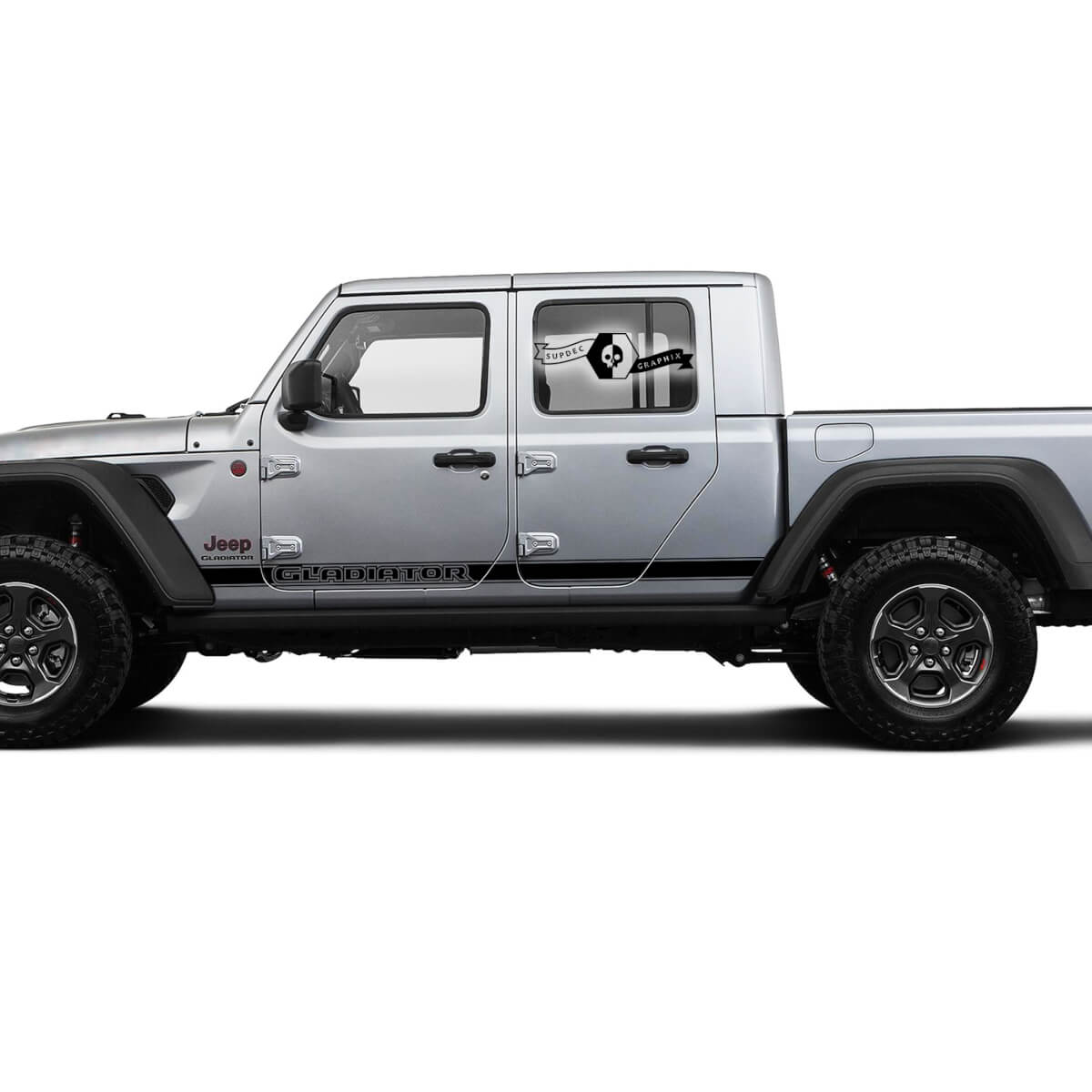 Pair Rocker Panel Doors Jeep Gladiator 2019 2020 2021 For Both Sides Vinyl Graphics Decal Sticker
