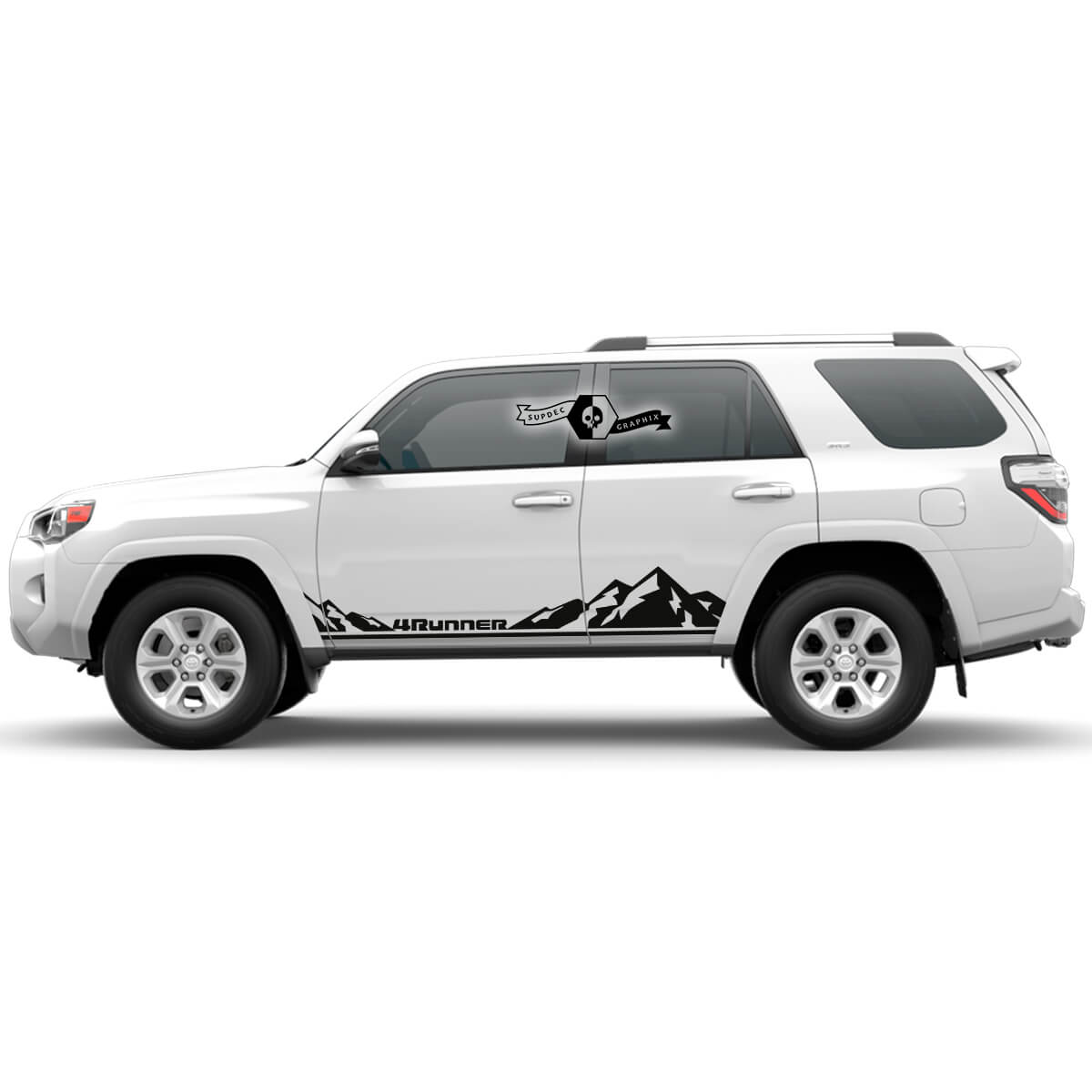 Pair 4Runner 2023 Side Doors Vinyl Decals Mountains Stickers for Toyota 4Runner TRD
