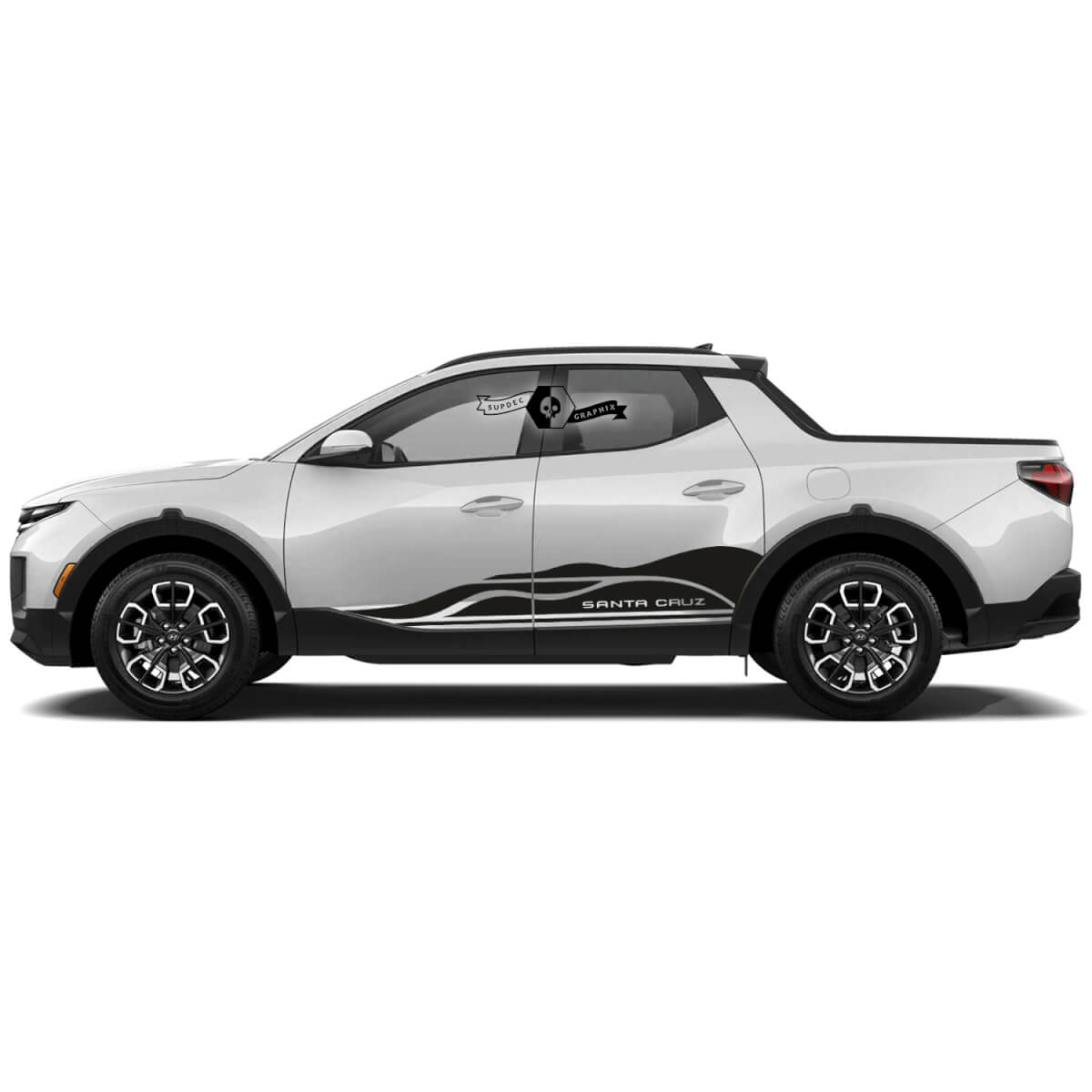 Modern Rocker Panel Wrap Bed Side Vinyl Stickers Decal Graphic fit to Hyundai Santa Cruz