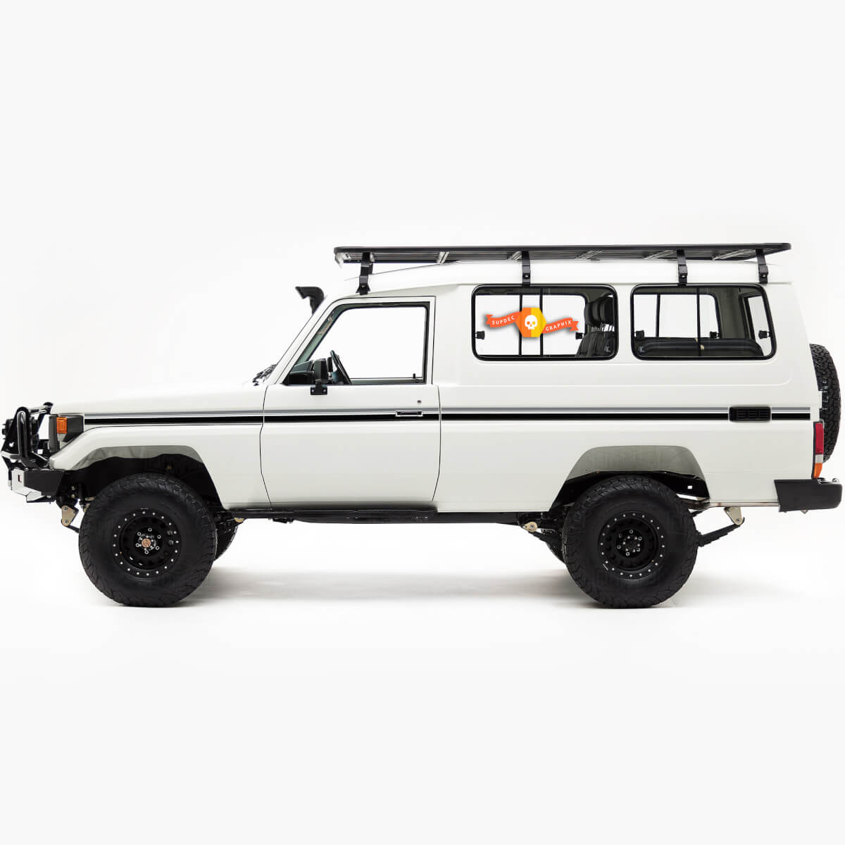 Toyota Landcruiser Troopy Any Colors Land Cruiser Doors Retro Old School Side Retro Vintage Graphics Stripes 