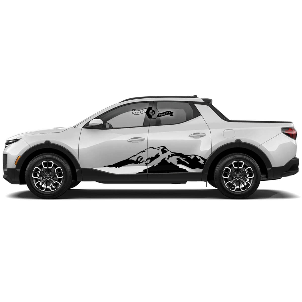 Modern Mountains Side Doors Vinyl Stickers Decal Graphic Kit fit to Hyundai Santa Cruz