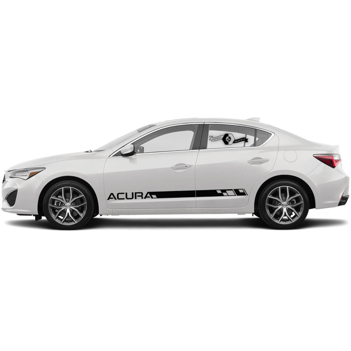 2X Side Rocker Panel Doors Graphic Acura ILX  2021 TLX Acura RLX Car Racing Decal Sticker