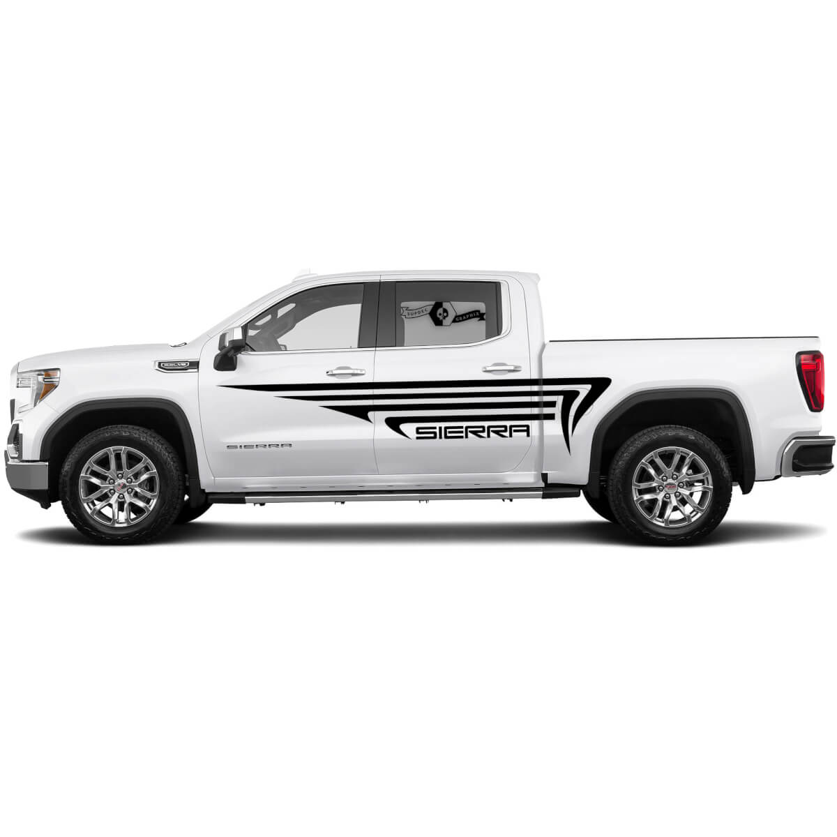 Pair Decals Sticker Side Bed Arrows Splash Kit for GMC Sierra 1500 Doors Side Vinyl Stickers Decal Graphic
