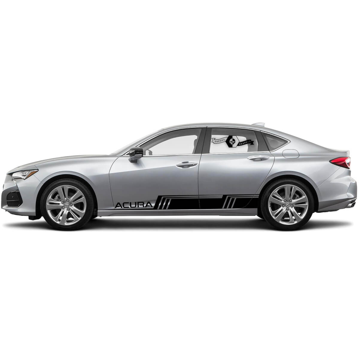 2x Acura 2021 TLX Doors Side Multiple Color Logo Graphics Acura TLX Car Racing Vinyl Decal Sticker