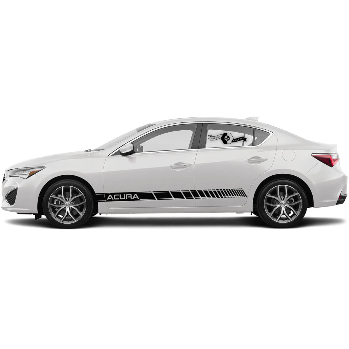 Pair Acura 2021TLX Doors Side Any Color Logo Graphics Acura TLX Car Racing Vinyl Decal Sticker