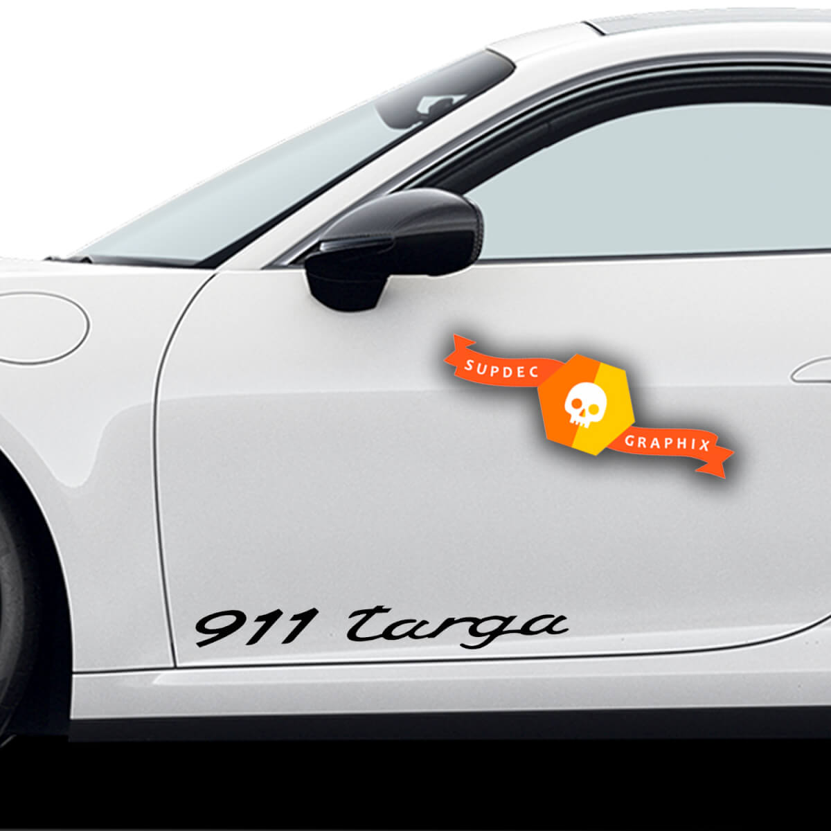 Pair Porsche Stickers 911 Targa Porsche  Doors Side Decal Sticker 