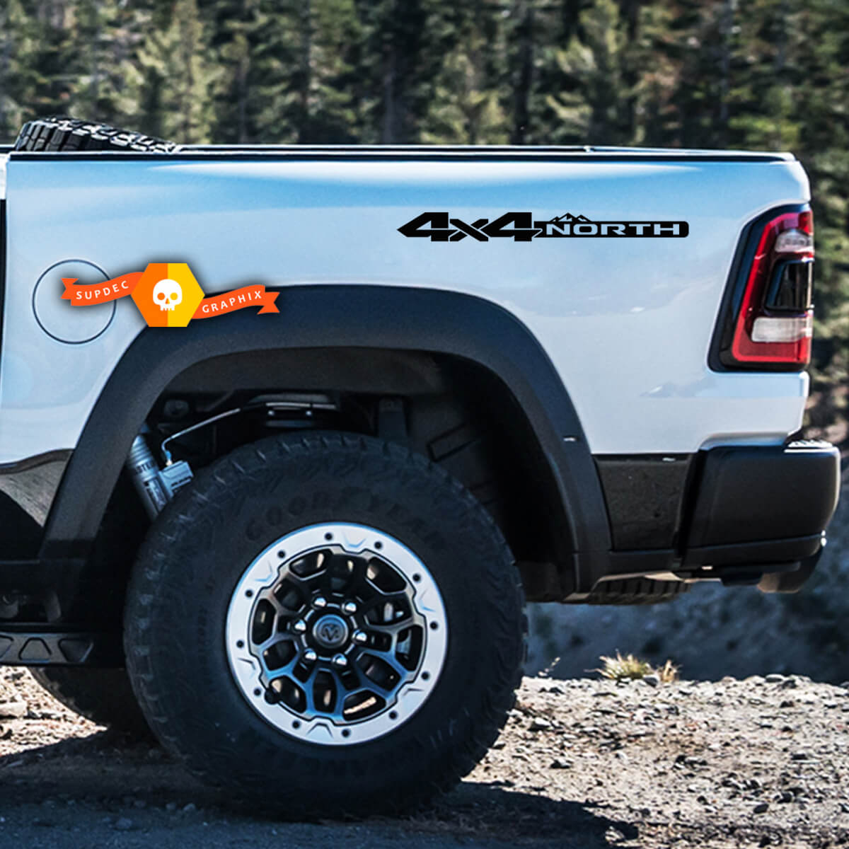 2x Bed Side New Ram 1500 Crew Big Horn 4x4 North Edition Truck Vinyl Sticker Decal Graphic