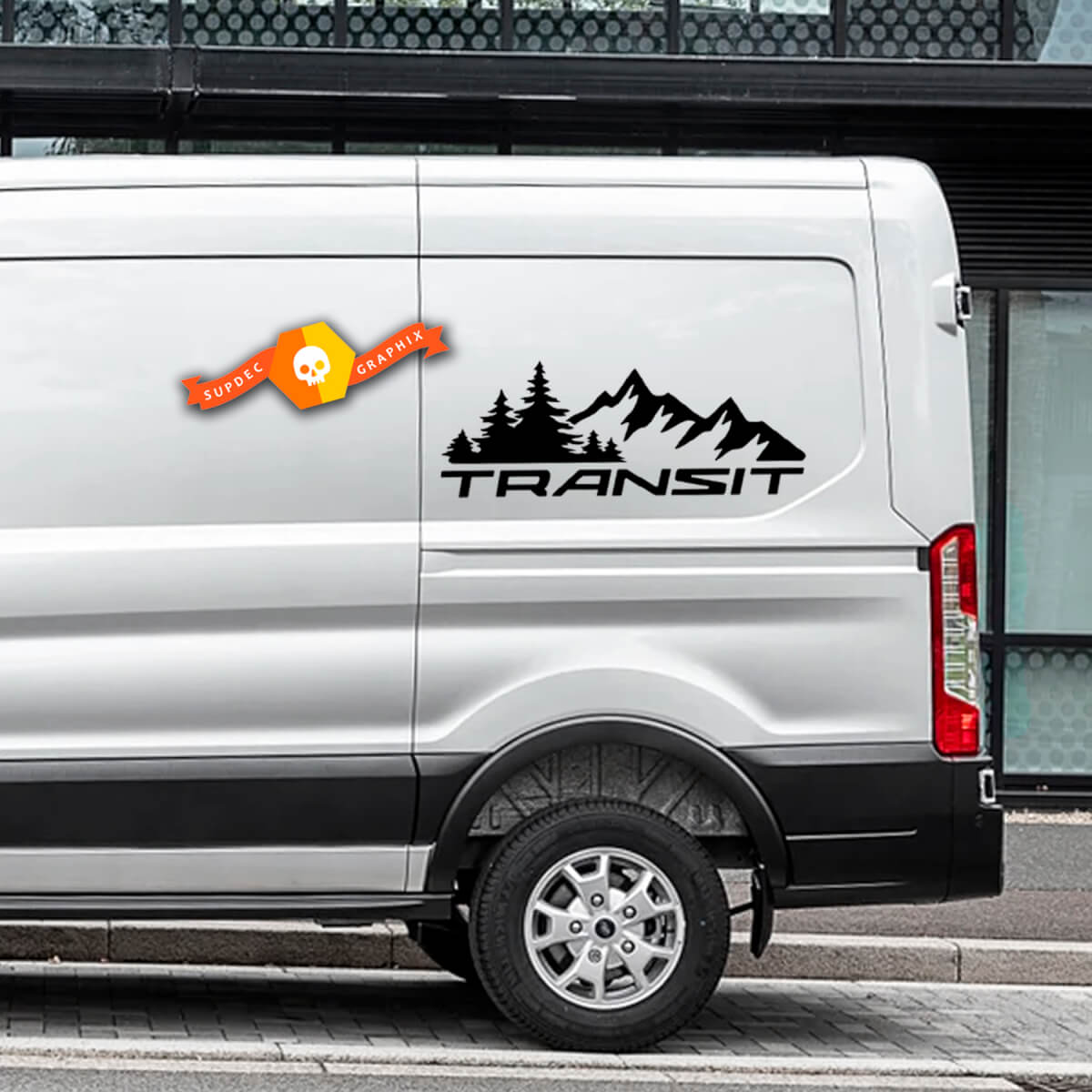 FORD TRANSIT-TRAIL Mountain Forest Logo TRANSIT Vinyl Stickers Decals