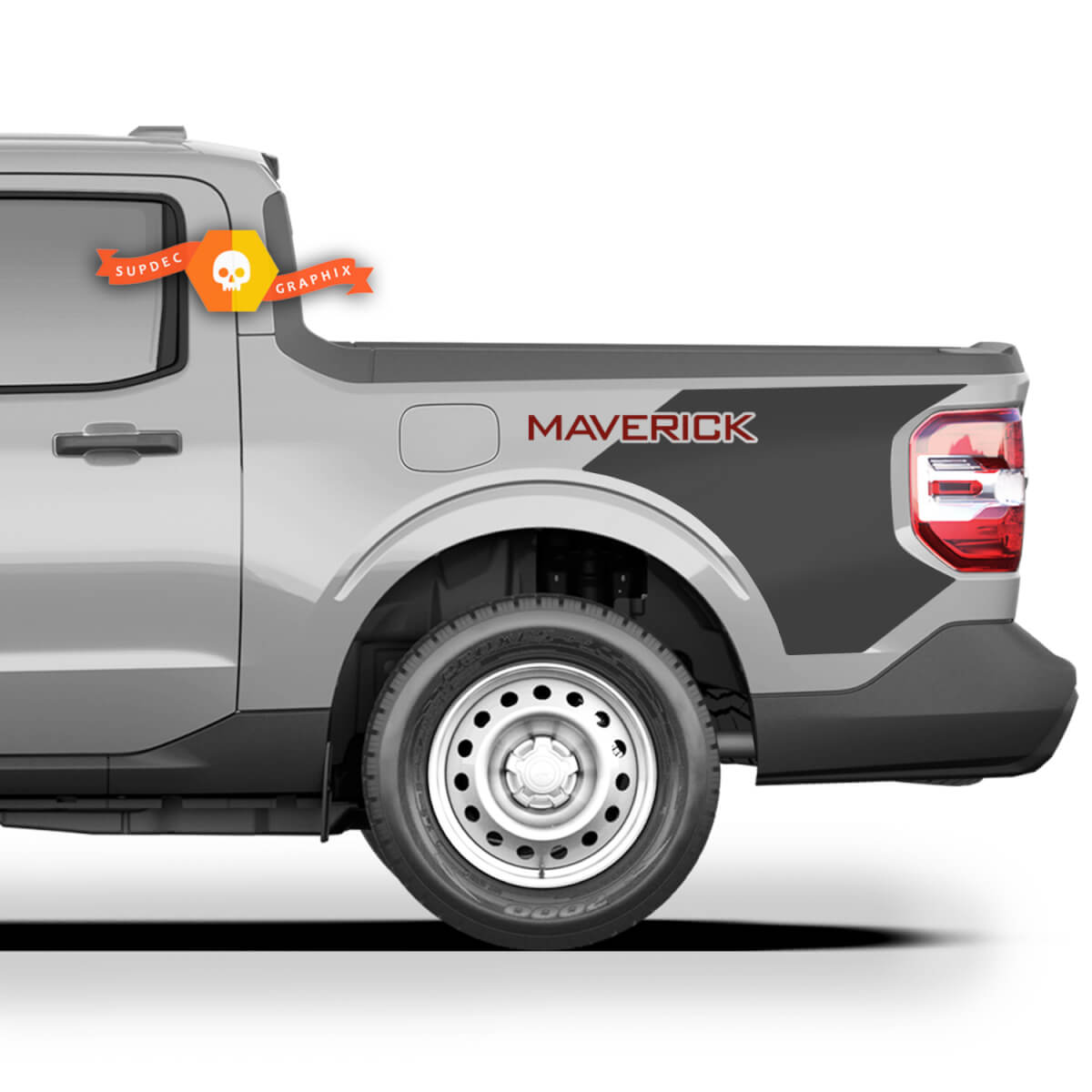 Pair Ford Maverick 2022 FX4 Graphics Decals Bed Side Logo 2 Colors Maverick Stickers
