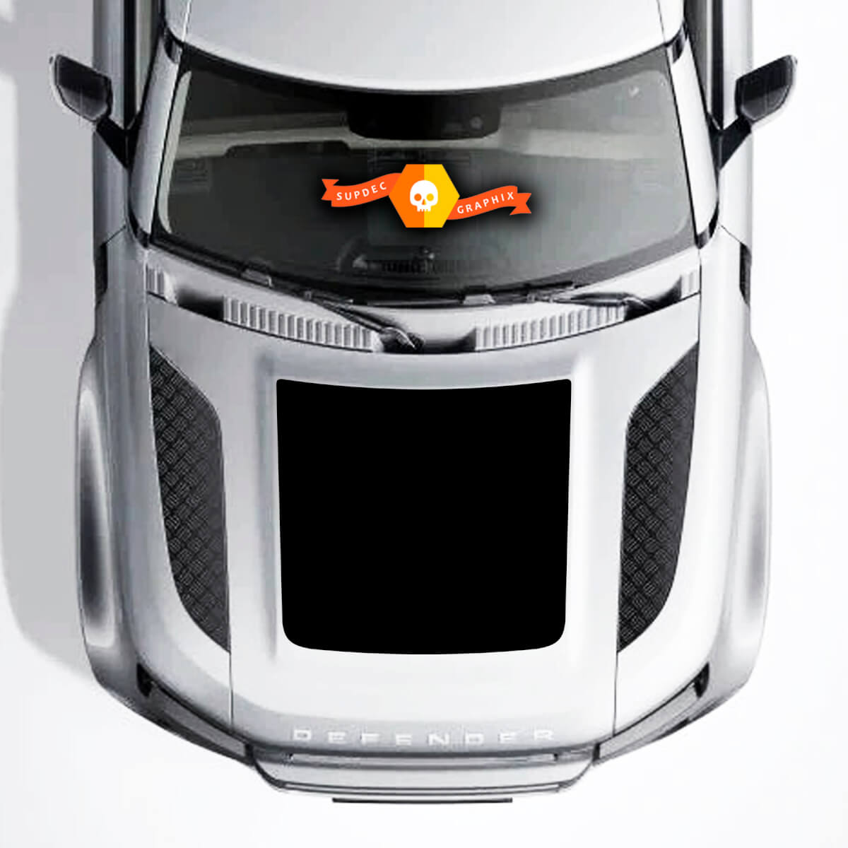 Land Rover Defender 110 Hood Blackout Solid Decal For Land Rover Defender 110 Sticker