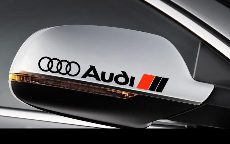 2 AUDI Side View Mirror Decal Sticker RS3 RS4 RS6 A3 A4 A6 A8 TT
