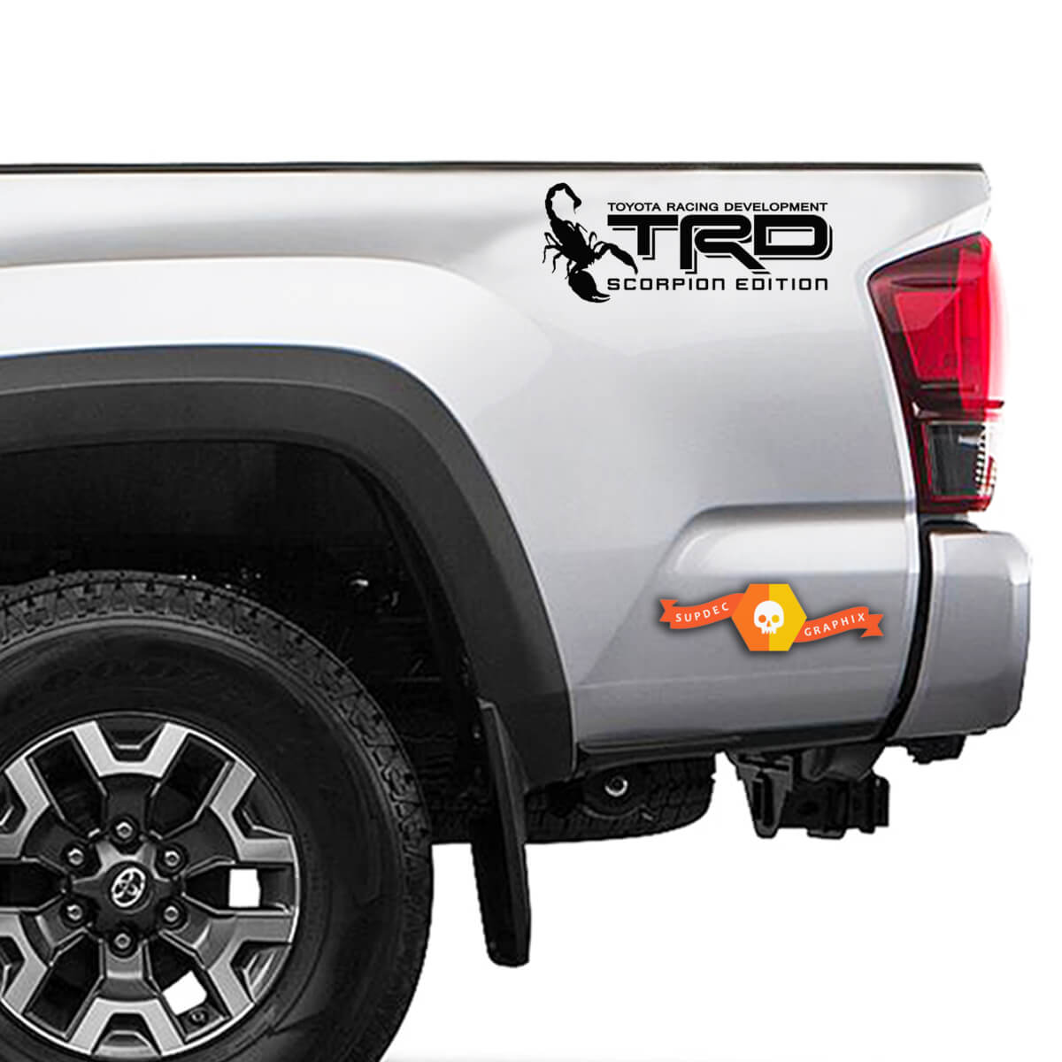 2x TRD Scorpion Edition Toyota Off Road BedSide Vinyl Stickers Decal fit to Tacoma or Tundra Sticker