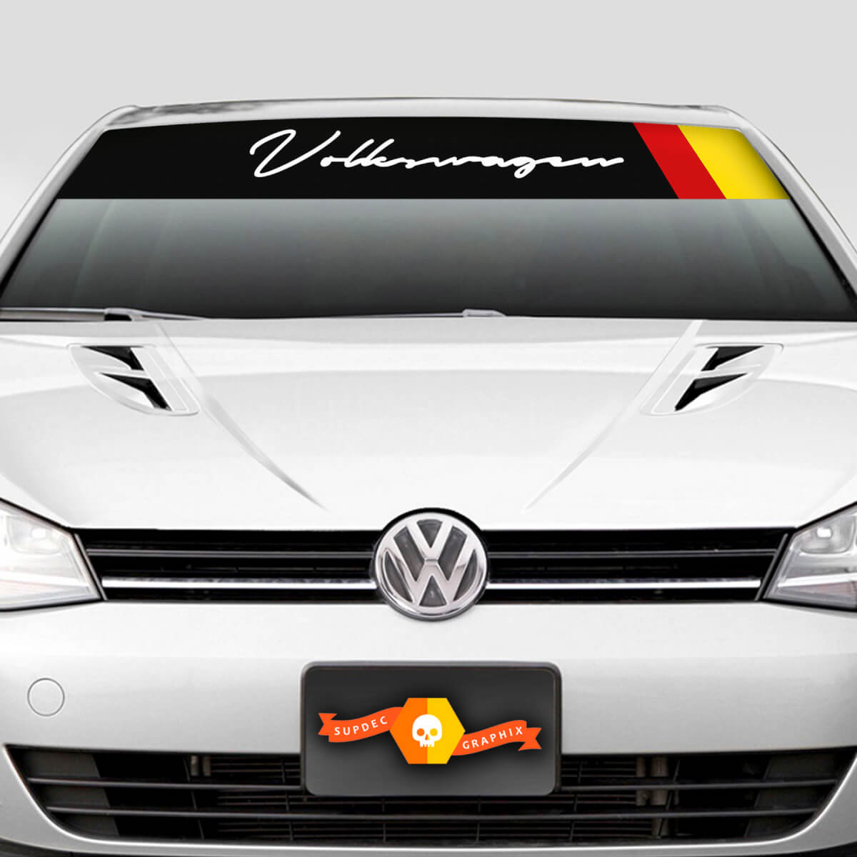 Windshield Sunstrip Sun Strip  Any Year Stickers Exclusive Design Decal  for Volkswagen VW Golf Graphics