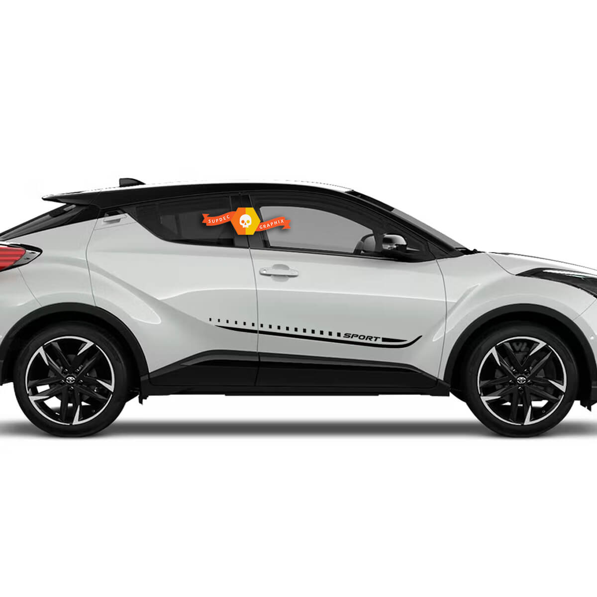 Pair New Toyota C-HR Hybrid  XLE Side Doors Vinyl Decal Sticker Graphics Kit