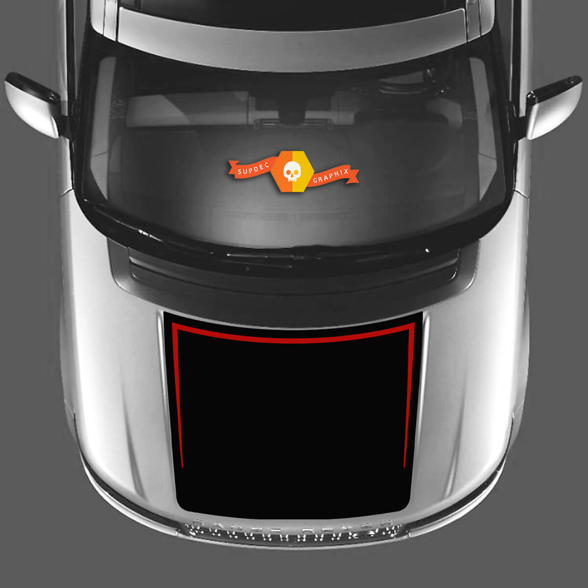 2 Colors Hood Decal Stickers Vinyl Graphic kit  For RANGE ROVER Vogue L405 2013 2017 