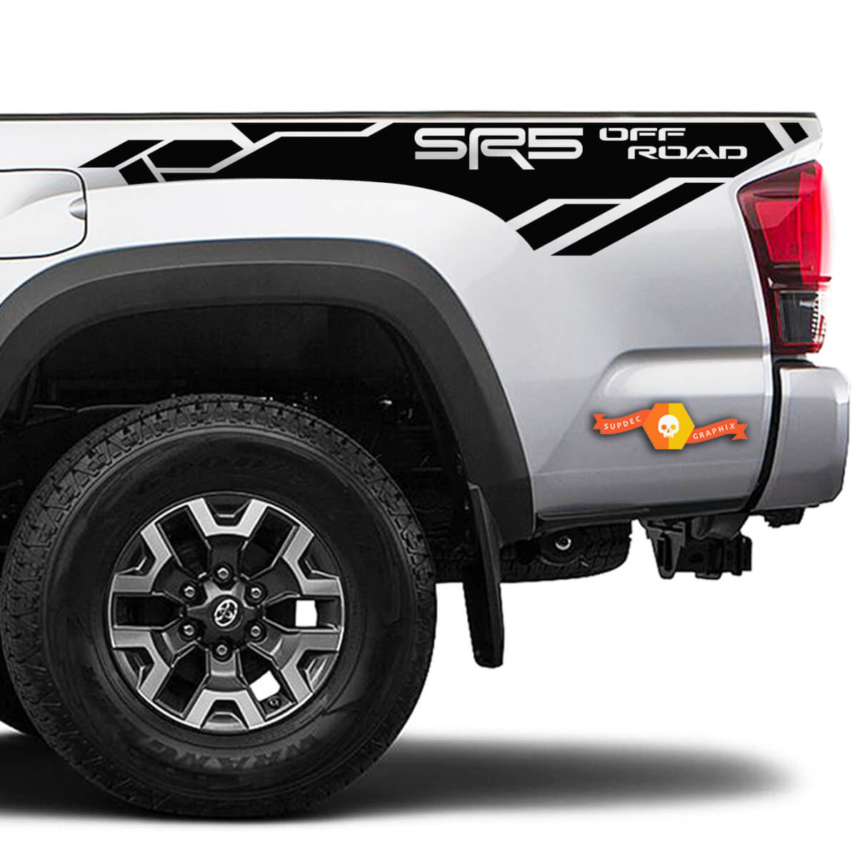 2 Toyota Tacoma 2016-2022+  2023+ SR5 OF-ROAD Bed Side Bed Stripes Vinyl Stickers Decal for Toyota Tacoma