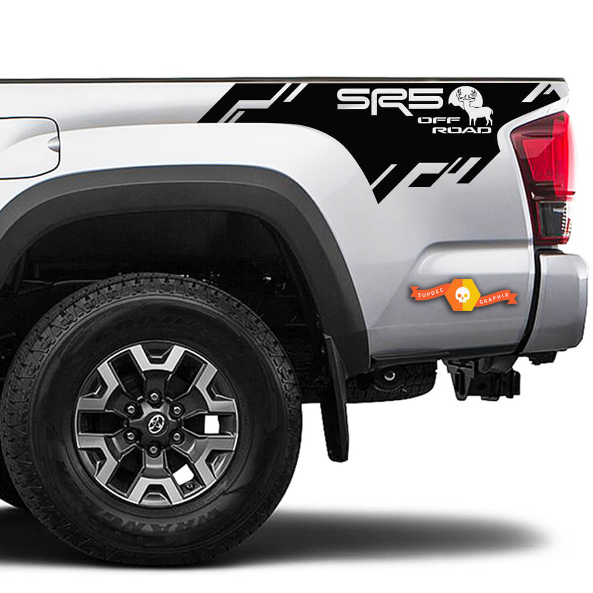 2 Toyota Tacoma 2016-2022+  2023+ SR5 OF-ROAD Deer Bed Side Bed Stripes Vinyl Stickers Decal for Toyota Tacoma