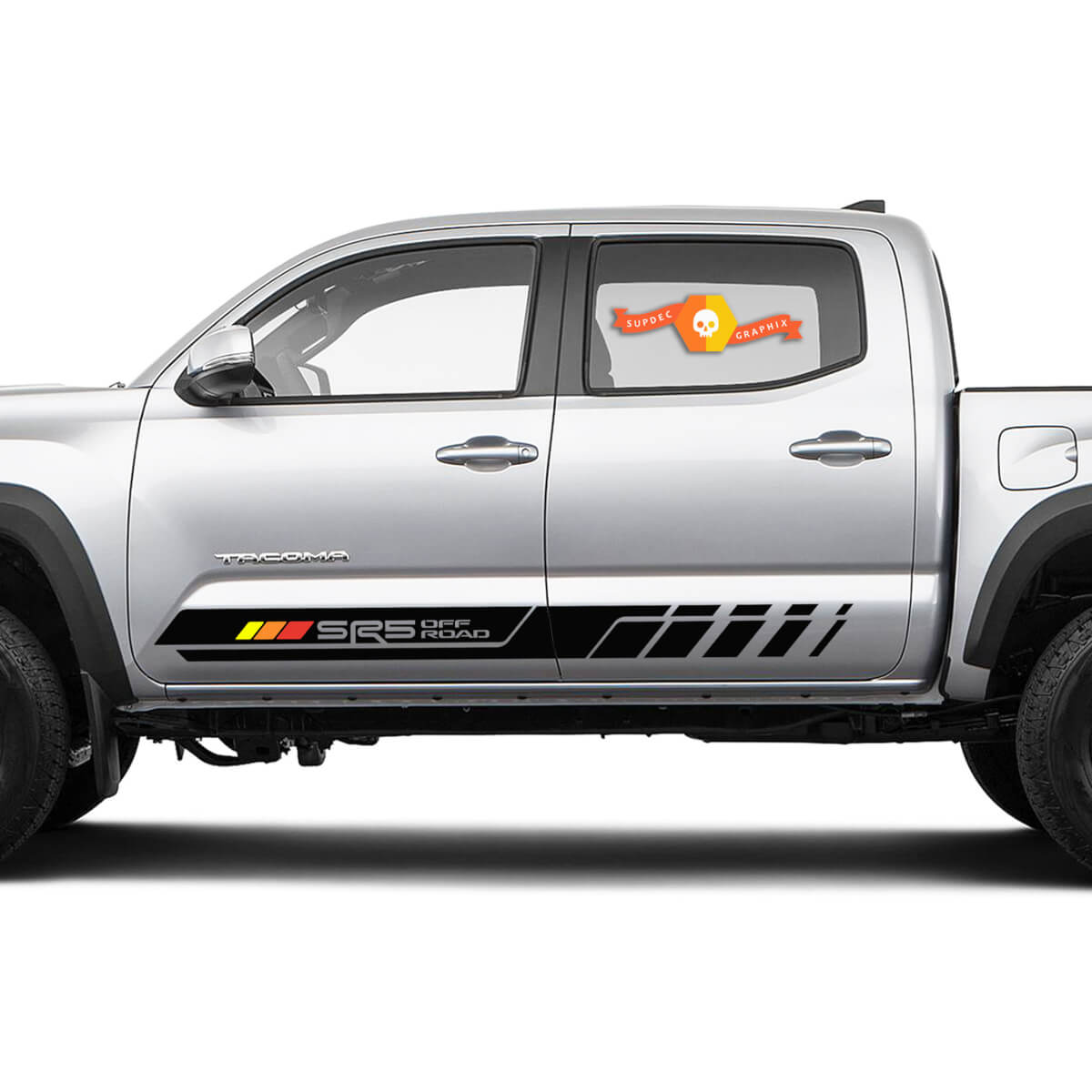 2 Tacoma SR5 Toyota Side Bed Doors Rocker Panel stripes Stickers TRD Vinyl Stickers Decal Kit for Toyota Tacoma
