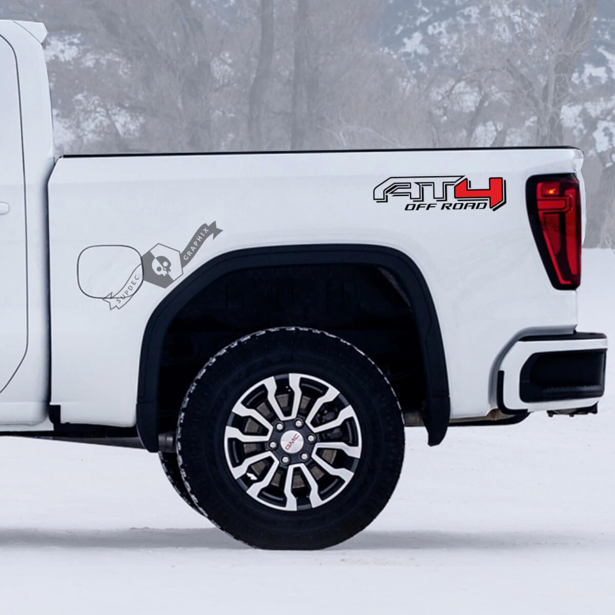 2 GMC GM Sierra 1500 AT4 off-road 4x4 Decals Stickers  2 colors