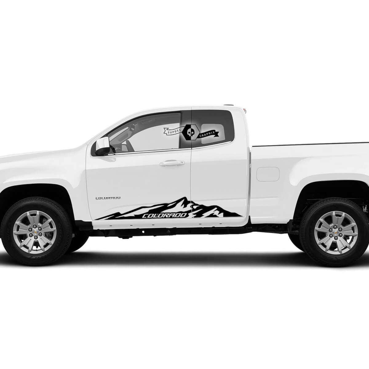 Pair Doors Mountains Vinyl Sticker Decal Graphic 2022+  2023+ Chevy Colorado Extended