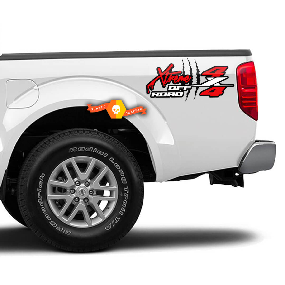 Pair  for Nissan Frontier Hummer Bronco 4X4 Off Road Extreme RAM F150 Silverado Sierra Decal Sticker Kit for any Truck  or Any SUV