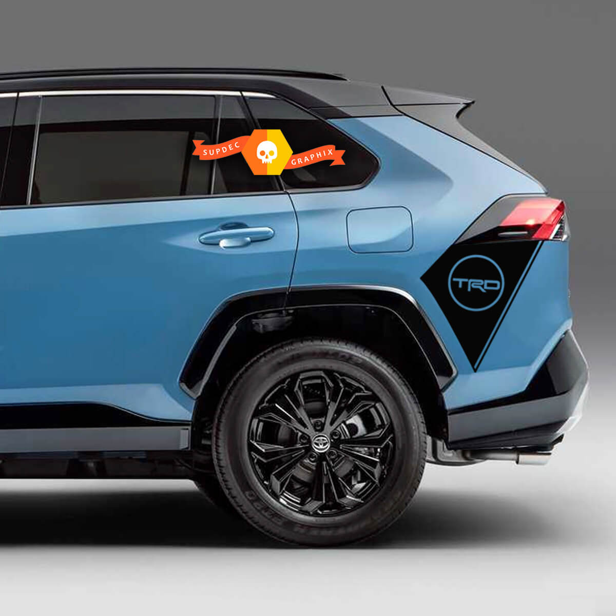 Pair New Side Body Bed Wrap Stripes Decal Sticker Fits TRD Toyota Rav4 2019 - 2022