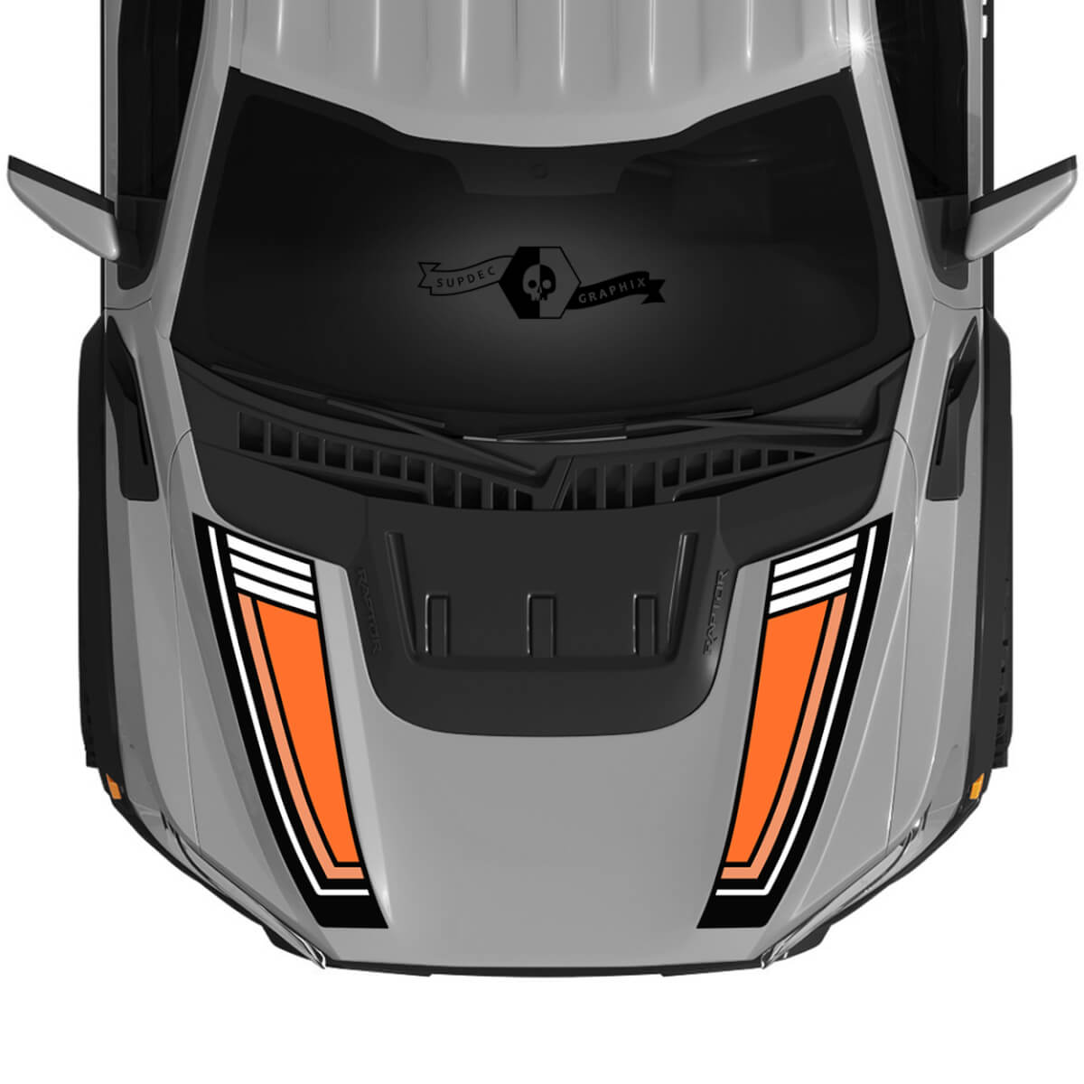 New 3 Colors Ford Raptor 2023 F150 SVT Hood Vinyl Decals Stickers graphics kit stripe 2022+