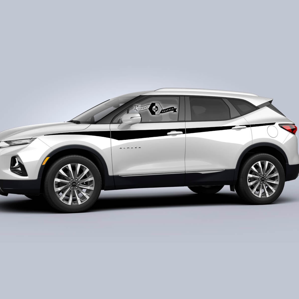 2x Pair Chevrolet Blazer 2023 Graphics Decals Doors UP Side Vinyl Decals Stickers