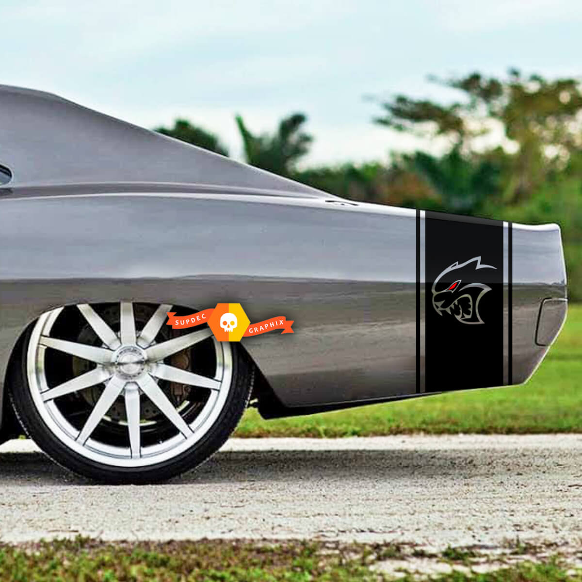 Hellcat stripes for 1968 1969 1970 Dodge Charger R/T stripe kit