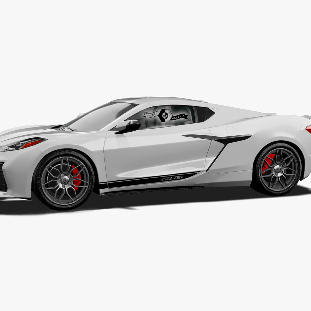 2x Chevrolet Corvette Side Doors Z06 Vinyl Decal Sticker