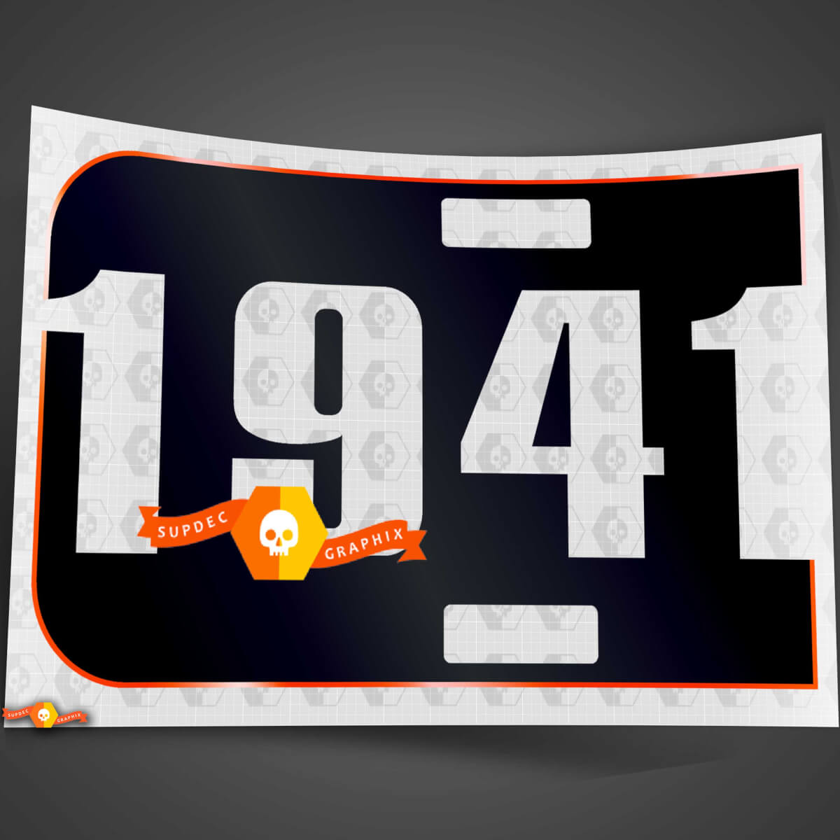 Jeep Wrangler JL JT Rubicon 1941 Blackout Outline Hood Sticker Decal 2 colors