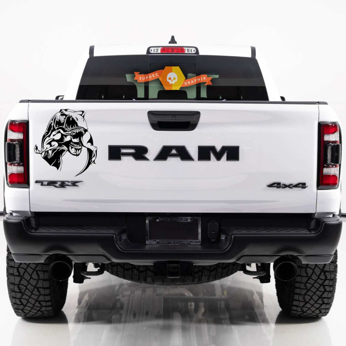 Dodge Ram TRX 2023 TRX Eating Raptor Tailgate Bed Side TRX Truck Vinyl Sticker Decal Graphic