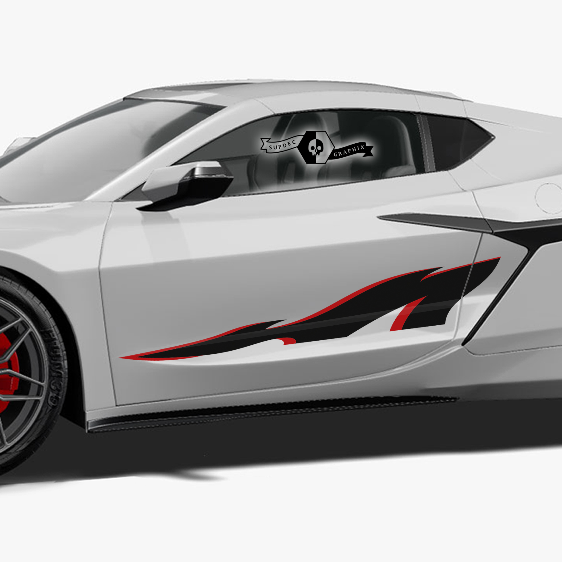 2x Chevrolet Corvette Z06 ເບິ່ງບູຊາລີບາສິວານສິດສີສະອານານິວານສີສະອານານ 2 ສີສະອານານ Vinyl Decal Sticker
