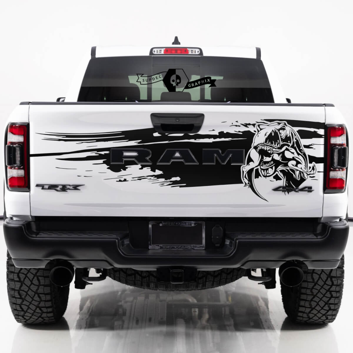 Tailgate Dodge Ram TRX 2023 Eating Raptor Bed Side Splash Sticker Decal Truck Vinyl Graphic