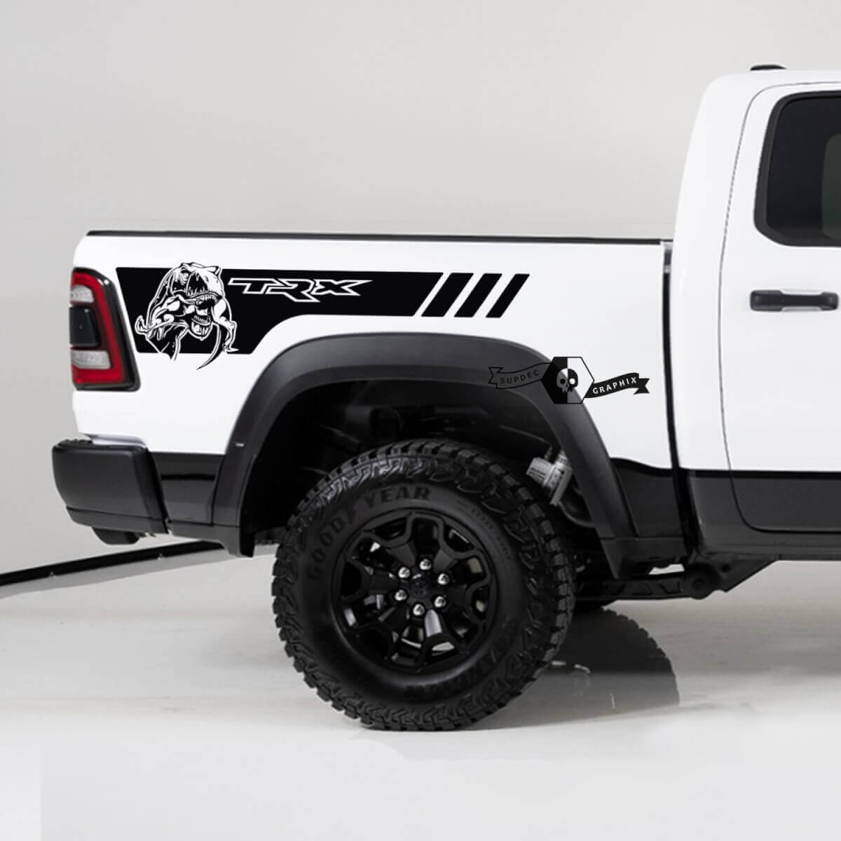 2x Dodge Ram TRX Rebel 2022 2023 1500 Bed Side Stripe TRX Truck Vinyl Sticker Decal Graphic