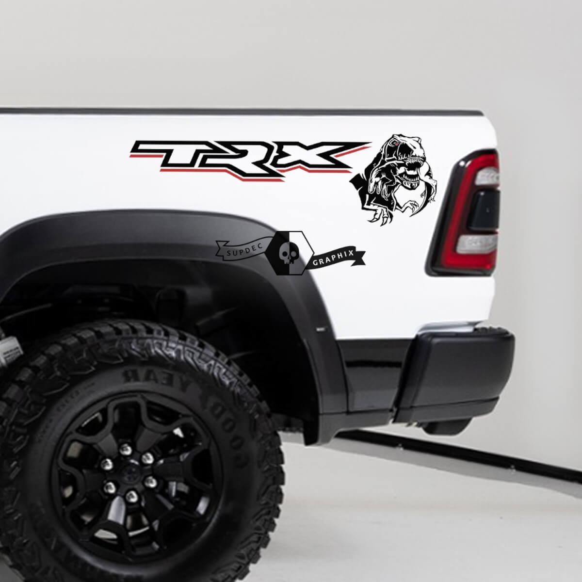 2x Dodge Ram TRX 2023 TRX Eating Raptor Bed Side Sticker Decal Truck Vinyl Graphic 2 Colors