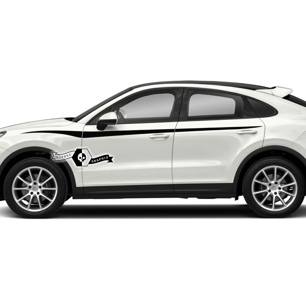 Porsche Cayenne S GTS Turbo Turbo Side Stripes Fender Doors Up Decals Stickers 2003 --- 2023 present
