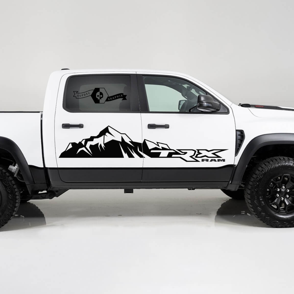 2x Dodge Ram TRX Rebel 2022 2023 1500 Side Splash TRX Mountains Truck Vinyl Sticker Decal Graphic