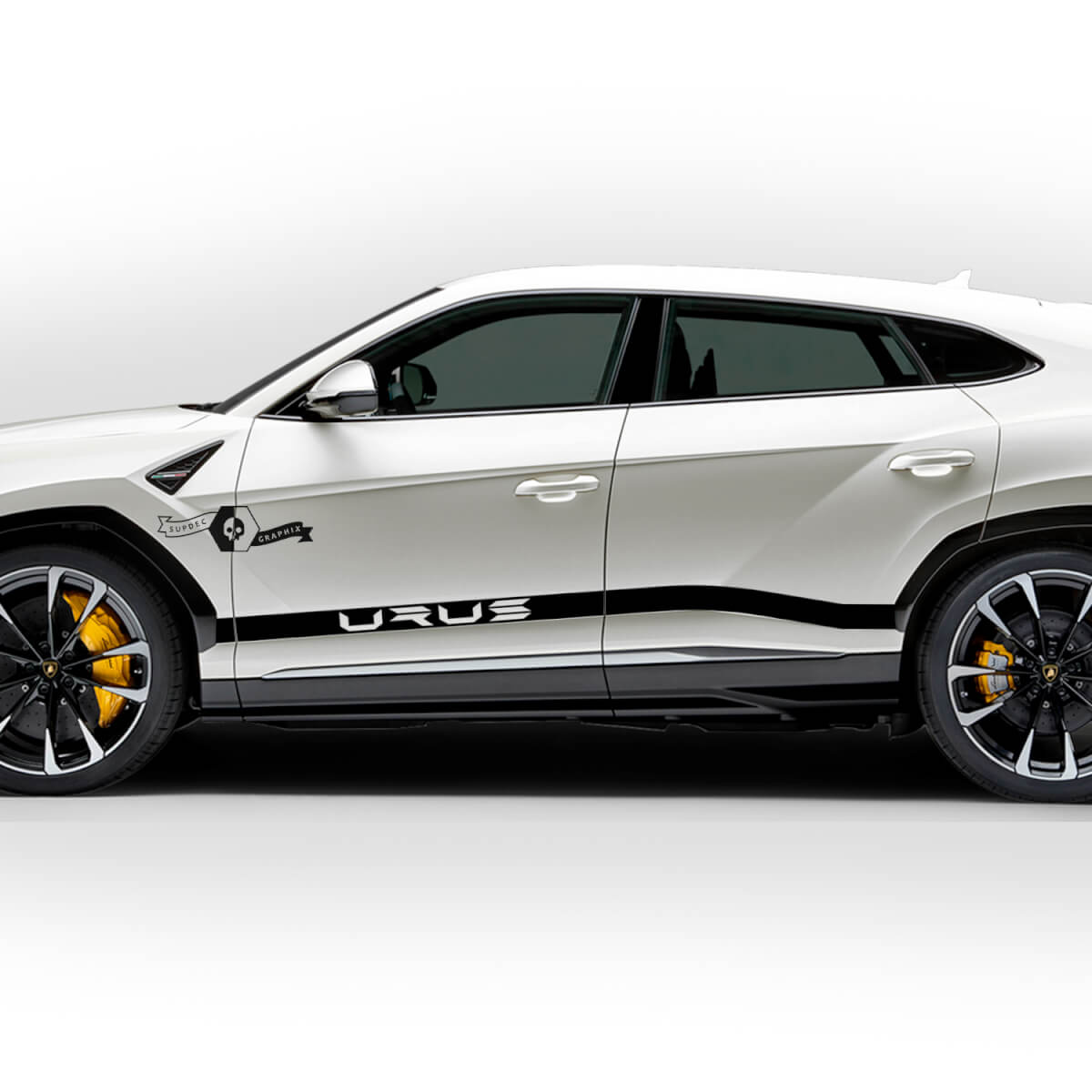 Pair Lamborghini Urus 2021 2022 2023 Side Doors Logo Stripe Vinyl Decal Sticker Graphics