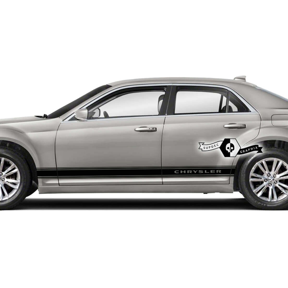 Pair Chrysler 300 Touring Rocker Panel Graphics Car Auto Line Trim Vinyl Decals Stickers
