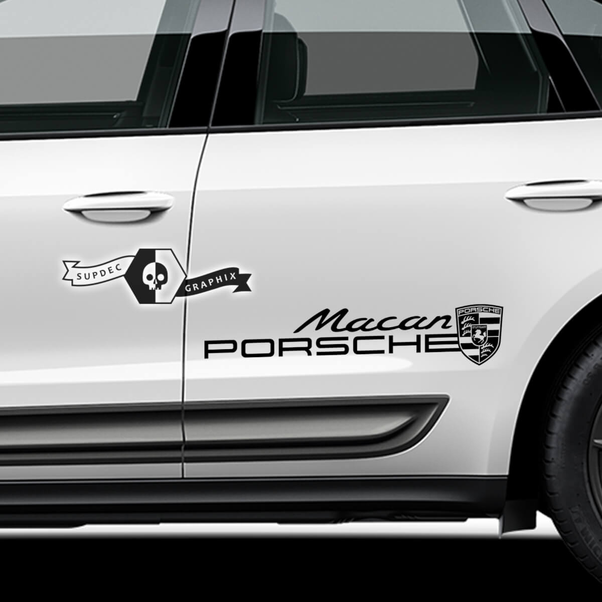 2x Porsche 2023 Porsche Macan Logo Door Decal Stickers
