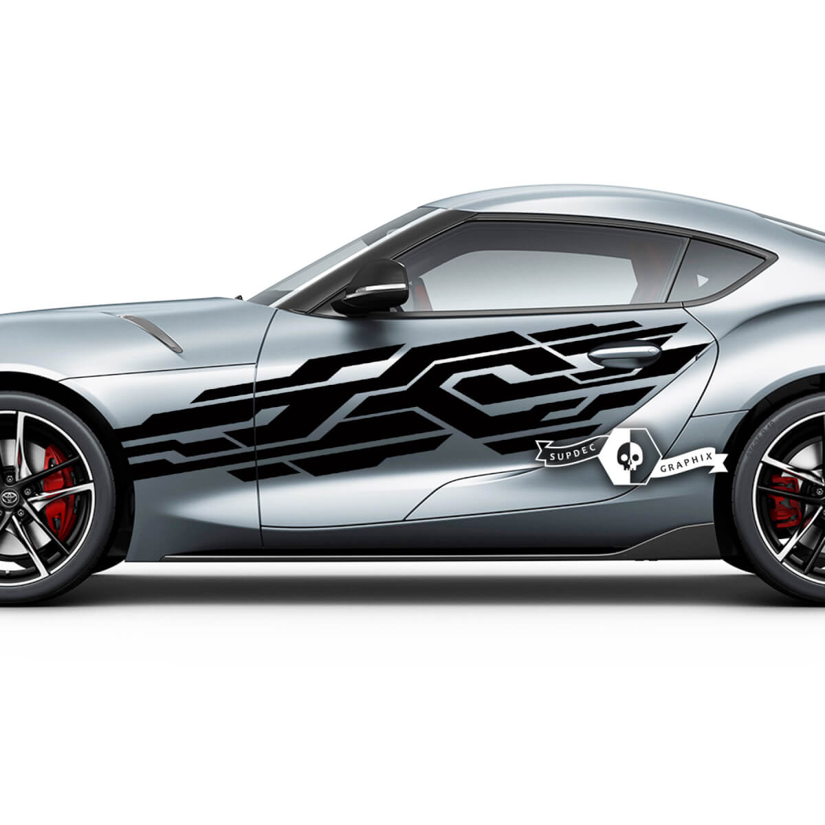 Toyota Supra MKV A90 A91 Doors Side Large Tribal Racing Graphics Decals Stickers