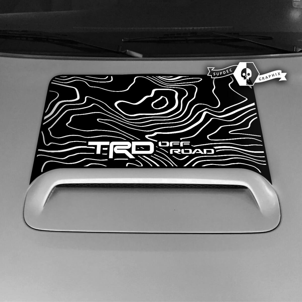 Toyota 4runner TRD Hood Scoop Sticker Decal Graphic Topographic Map 2 Colors 2020 2021 2022 2023