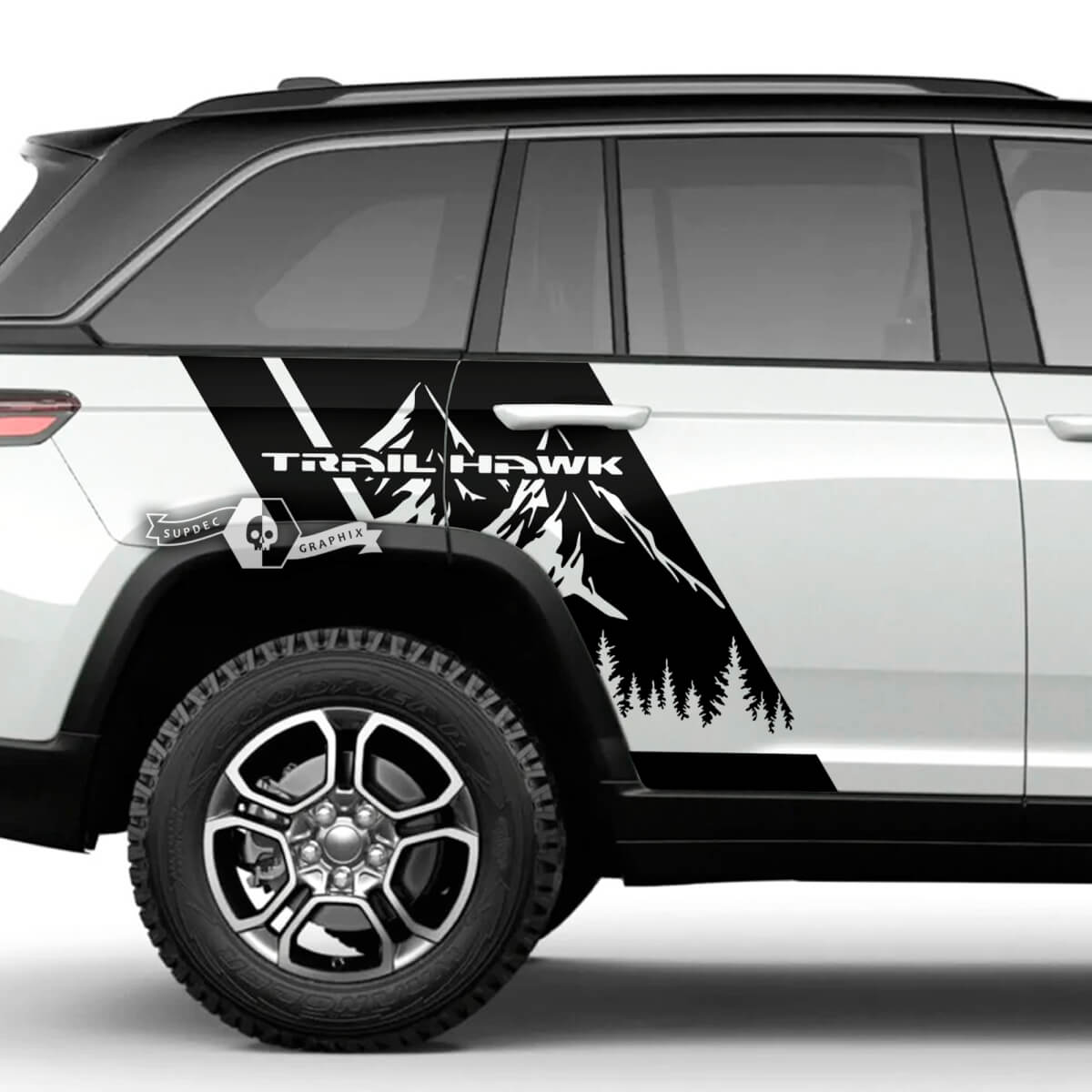 Jeep Grand Cherokee Trackhawk Bed Fender Forest Mountain Kit Vinyl Sticker Decal Graphic
