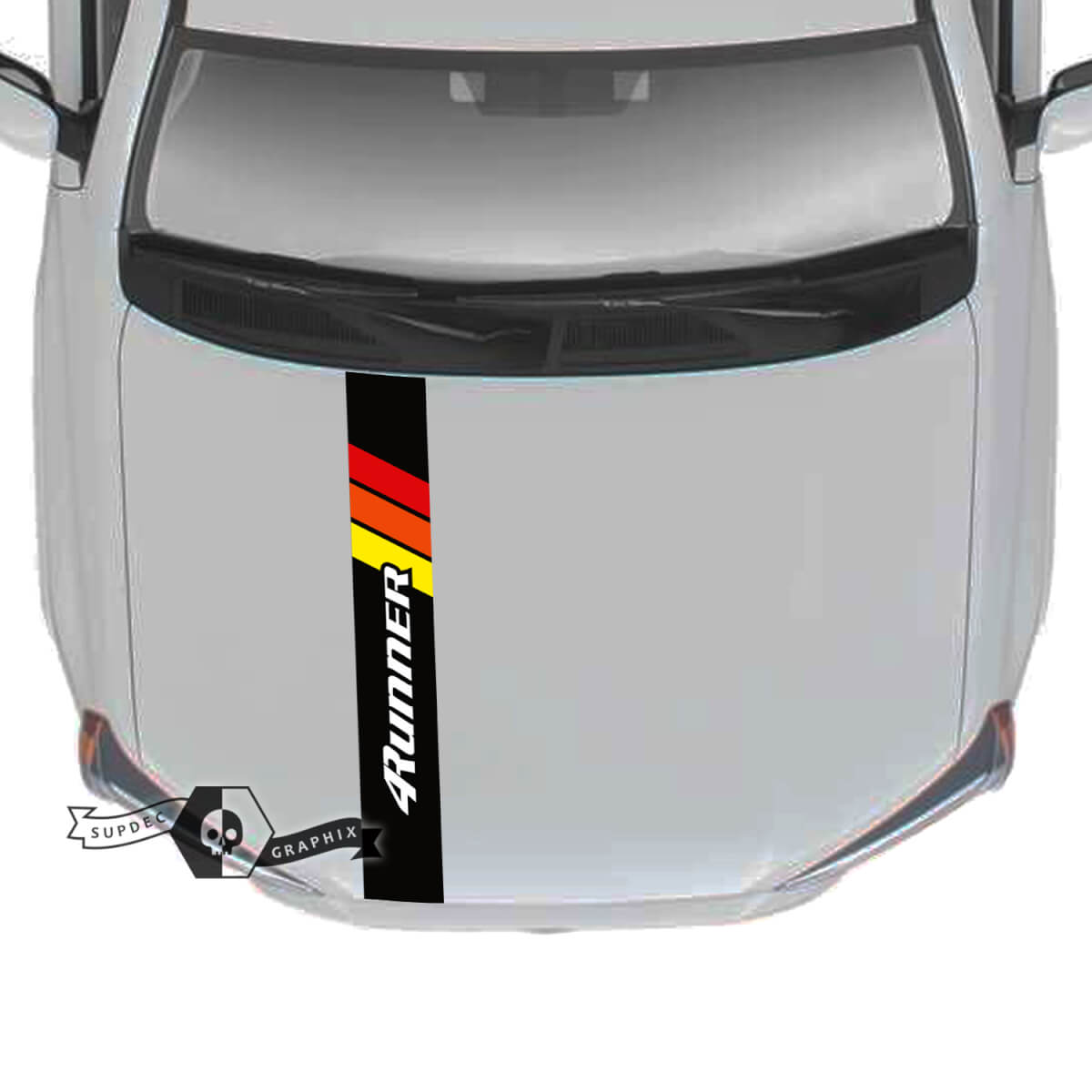 Hood 4Runner 2023 Vinyl SunSet Decals strip Stickers for Toyota 4Runner TRD